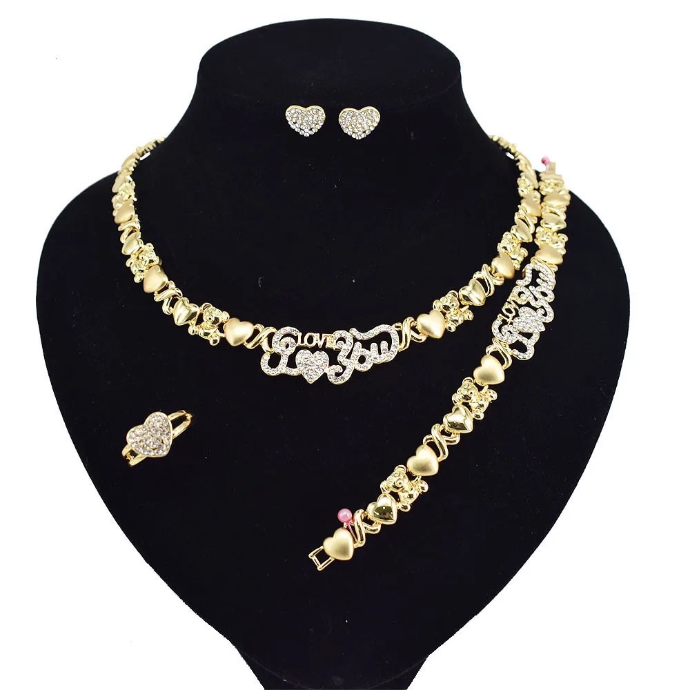 Xoxo Gold Color Jewelry Set Dubai Gold Jewelry Set